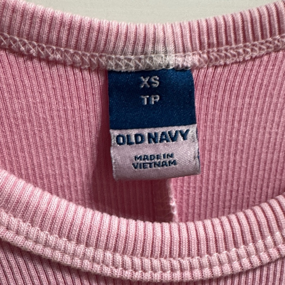 Old Navy Light Pink Ribbed Top - Picture 2 of 2